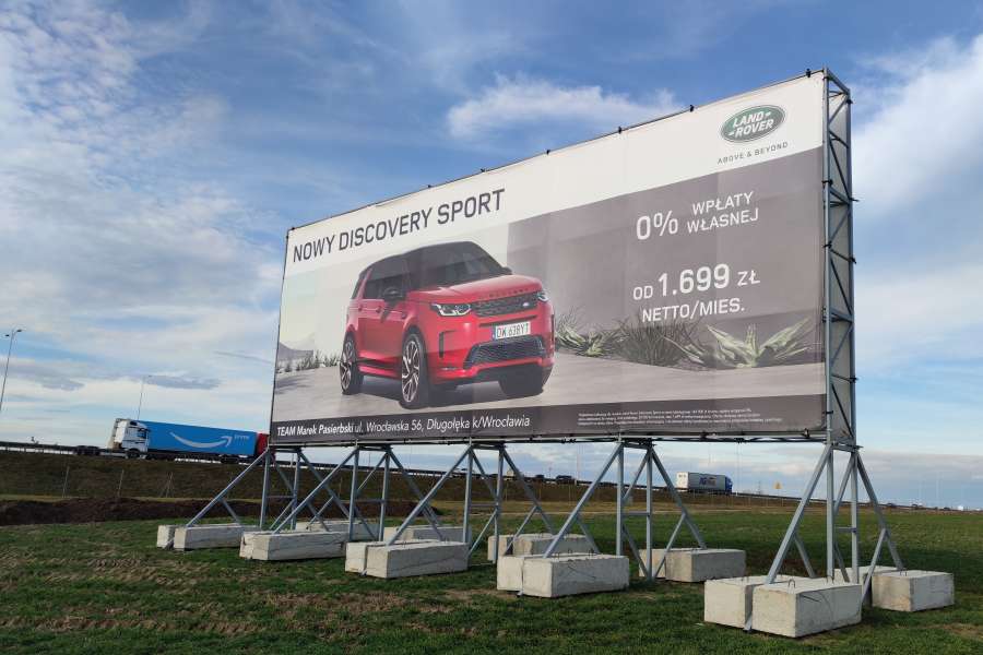 Powierzchnie reklamowe - AOW Zabrodzie, Bielany Wrocławskie>Poznań Land Rover 4