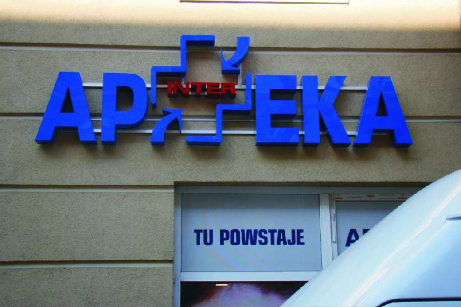 Litery przestrzenne - litery Apteka Wrocław