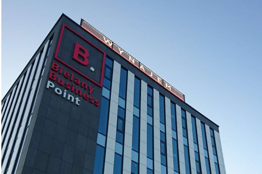 Oznakowanie budynków - litery przestrzenne Bielany Business Point