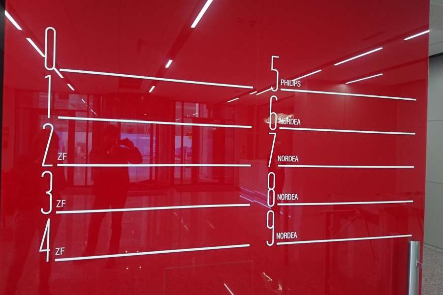 Oznakowanie budynków - lacobel + plexi