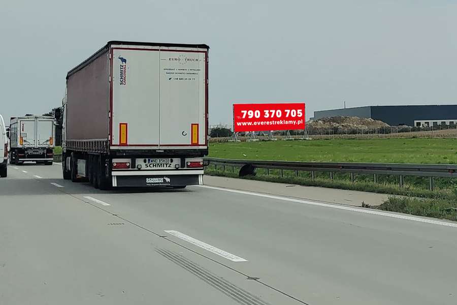 Powierzchnie reklamowe - A4 Kąty Wrocławskie, kierunek Wrocław, wiz 2