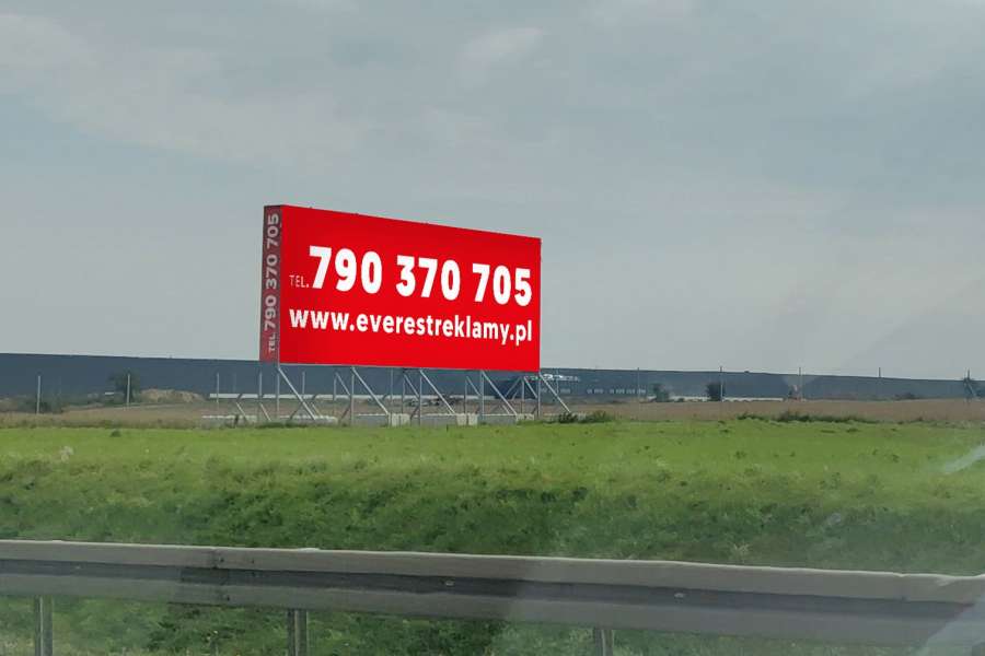 Powierzchnie reklamowe - A4 Kąty Wrocławskie, kierunek Wrocław, wiz 1