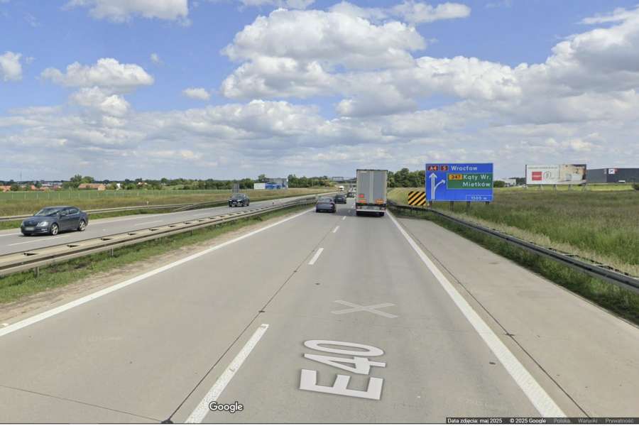 Powierzchnie reklamowe - A4 Kąty Wrocławskie, kierunek Wrocław Cermag 2